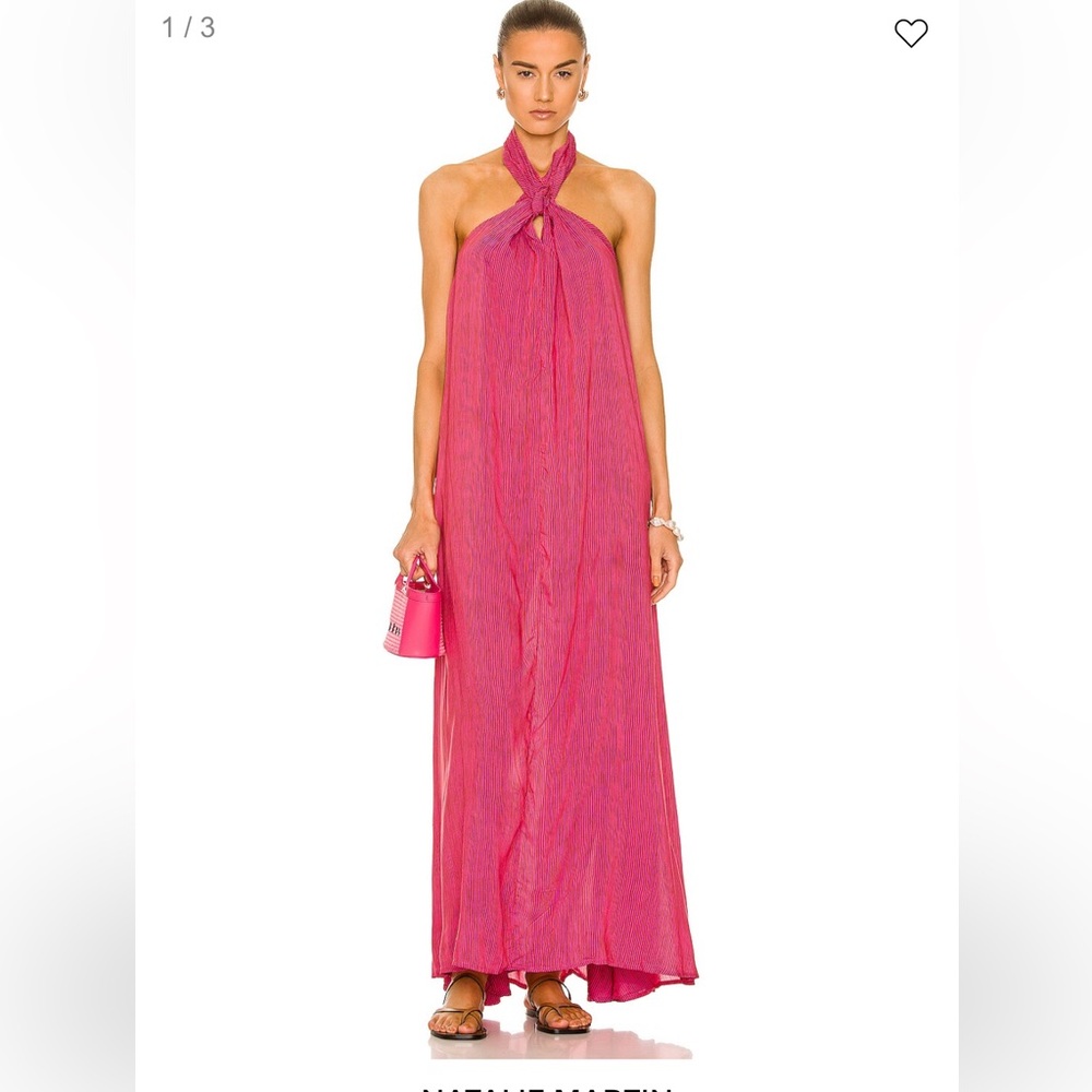 Natalie Martin Pink Halter Maxi Dress